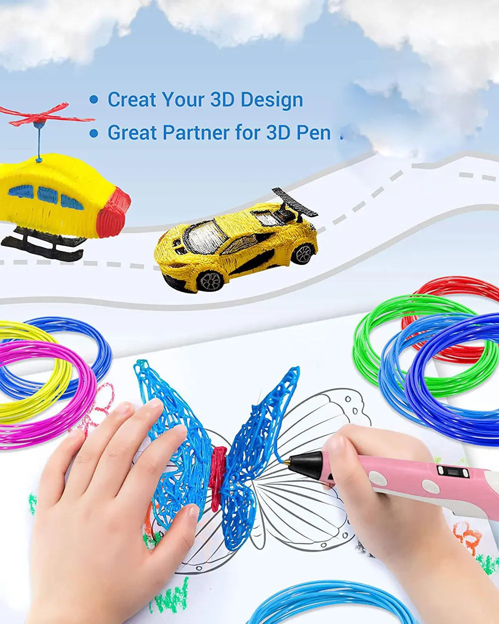 Recharge filament pour stylos 3D